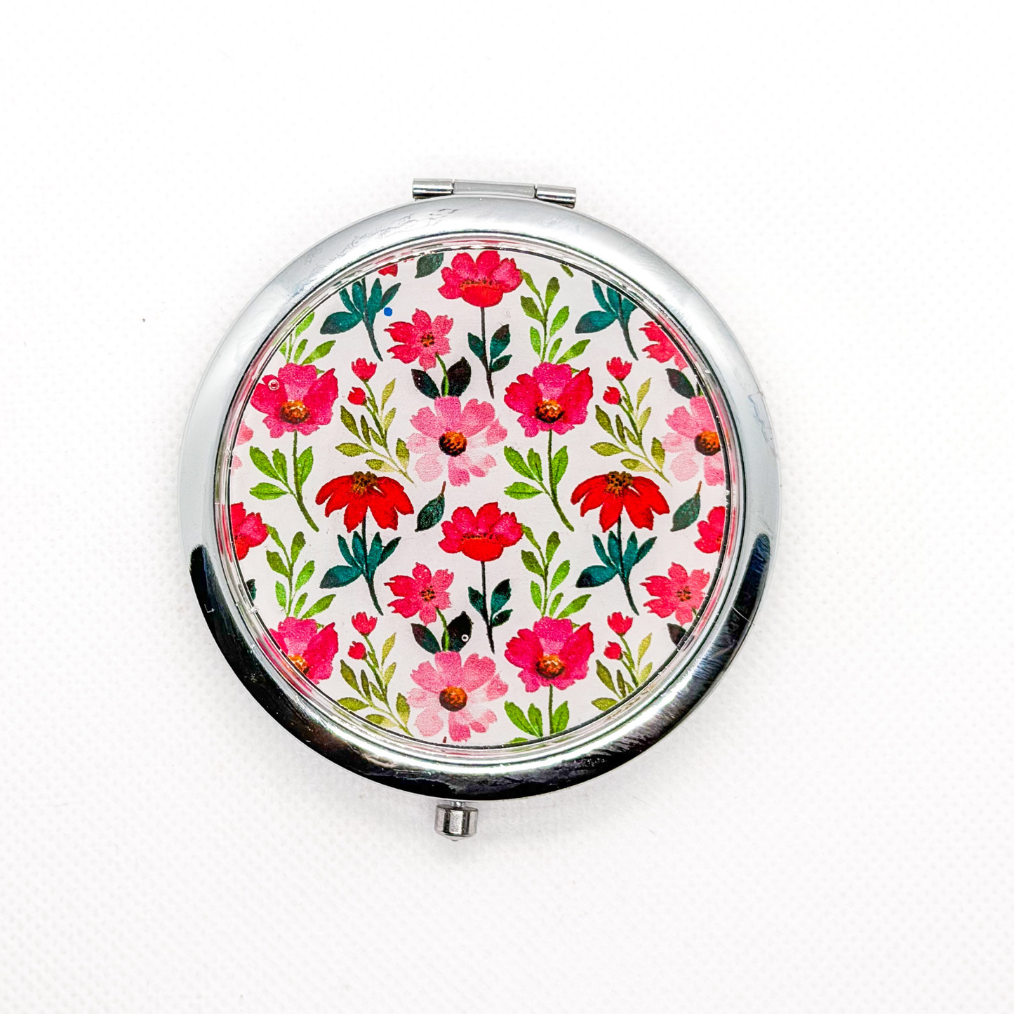 Espelho de Bolso - Pink Bloom