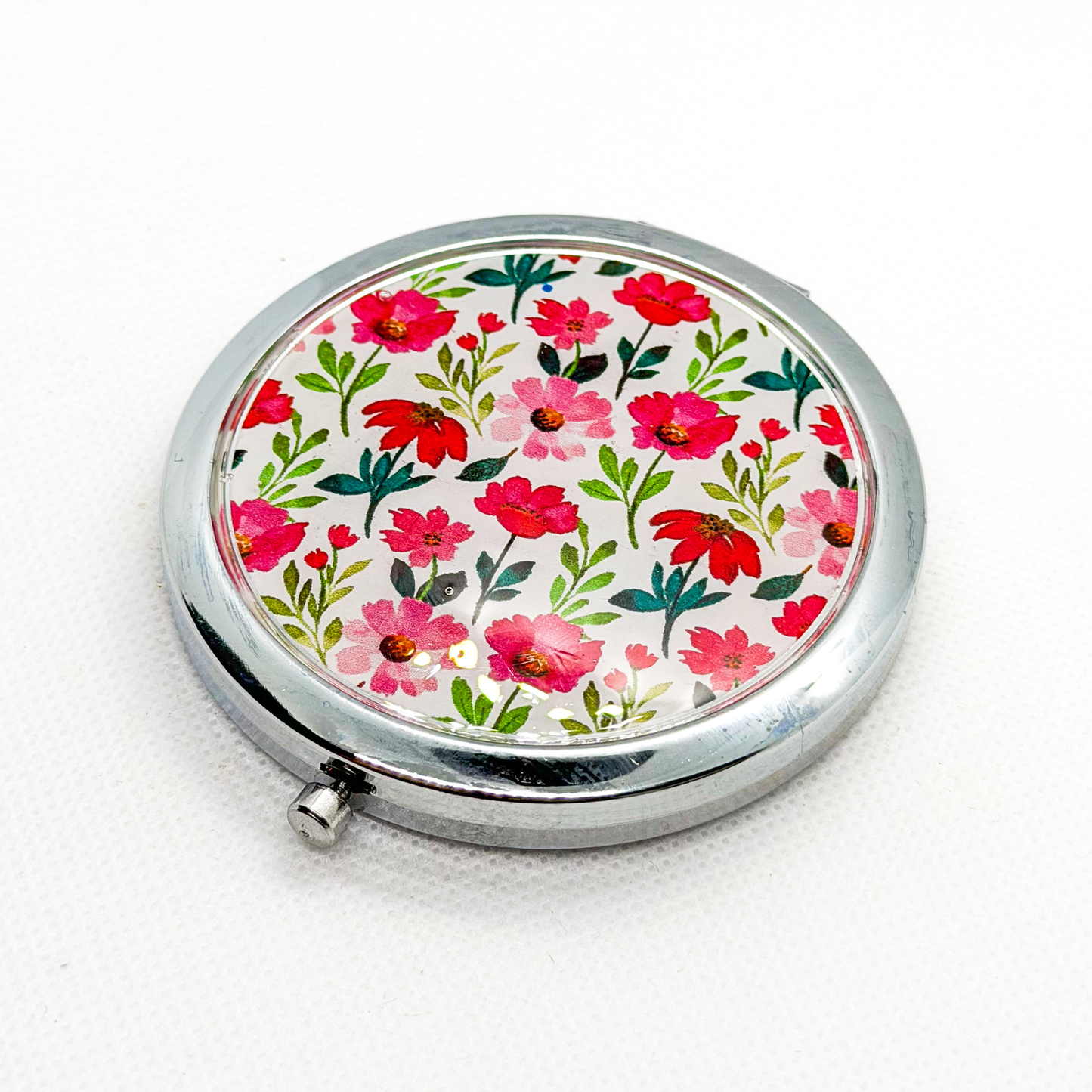 Espelho de Bolso - Pink Bloom