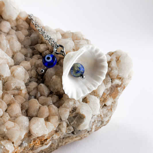 Colar de Concha Blue Bay - Sodalite