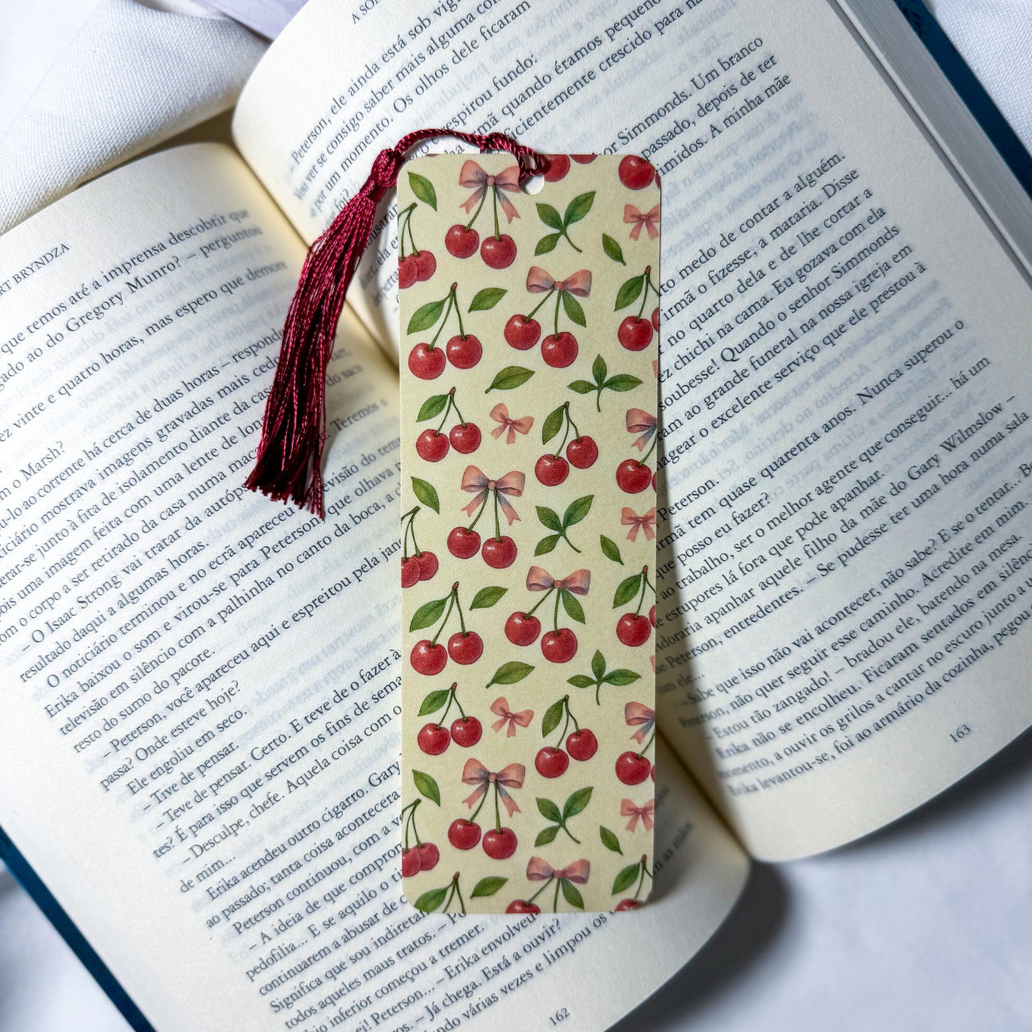 Marcador de Livro - Cerejas