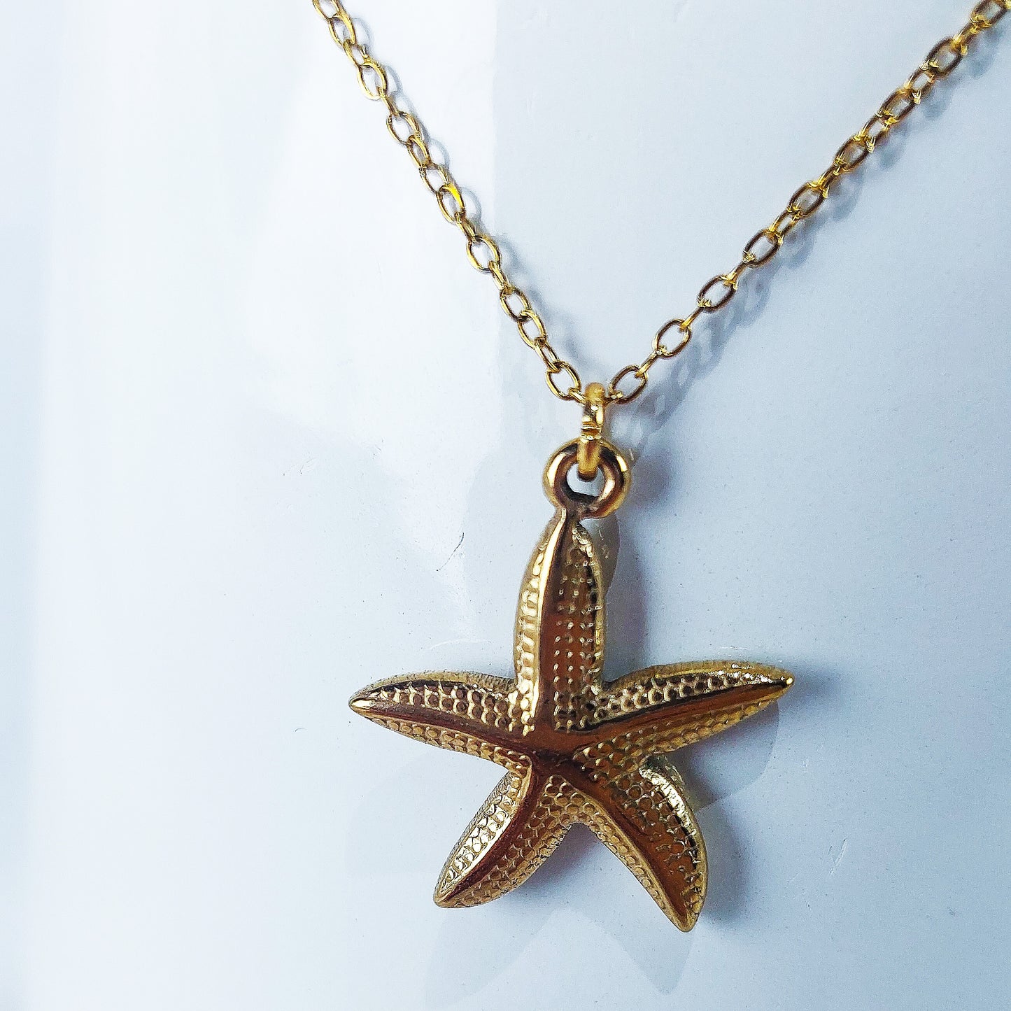 Colar de Aço Inoxidável com Estrela do Mar