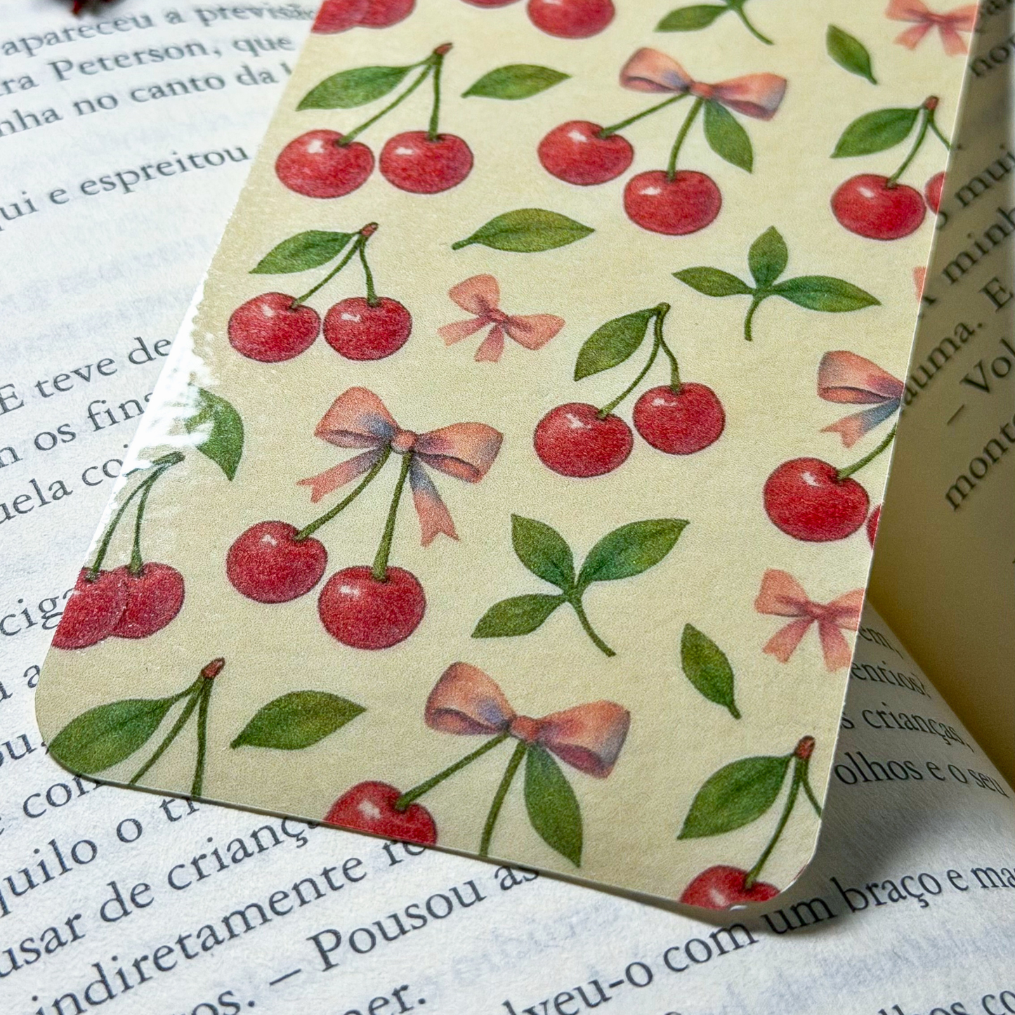 Marcador de Livro - Cerejas