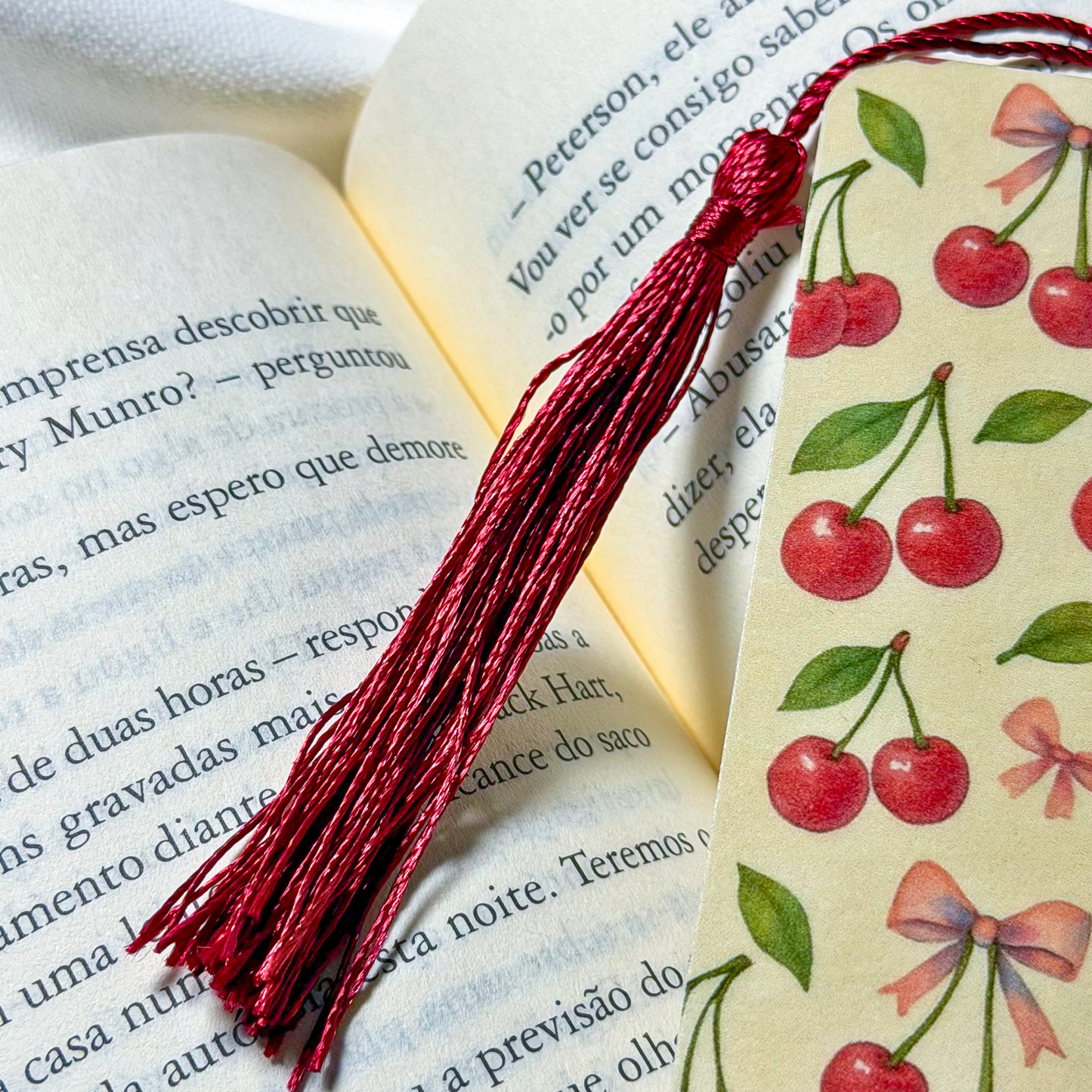 Marcador de Livro - Cerejas