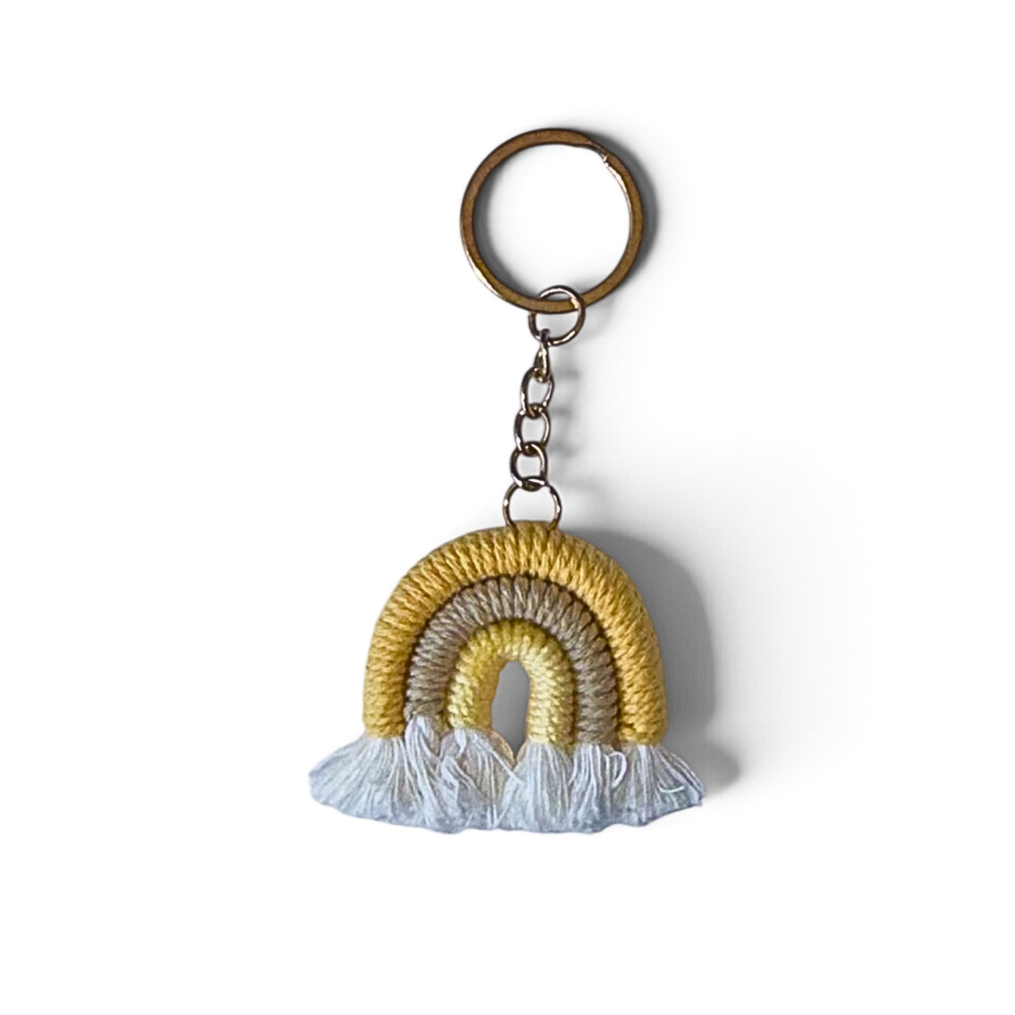 Porta-Chaves de Macramé - Arco-Íris