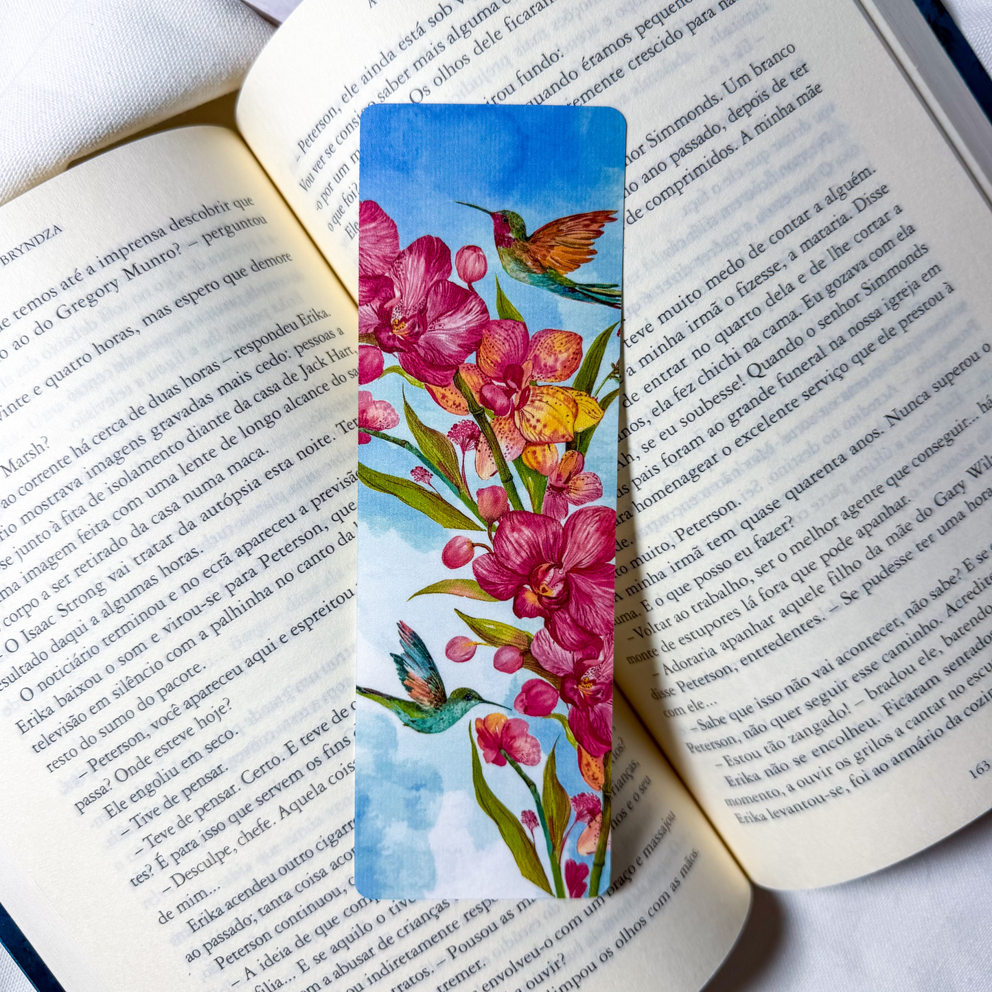 Marcador de Livro - Colibri de Aguarela