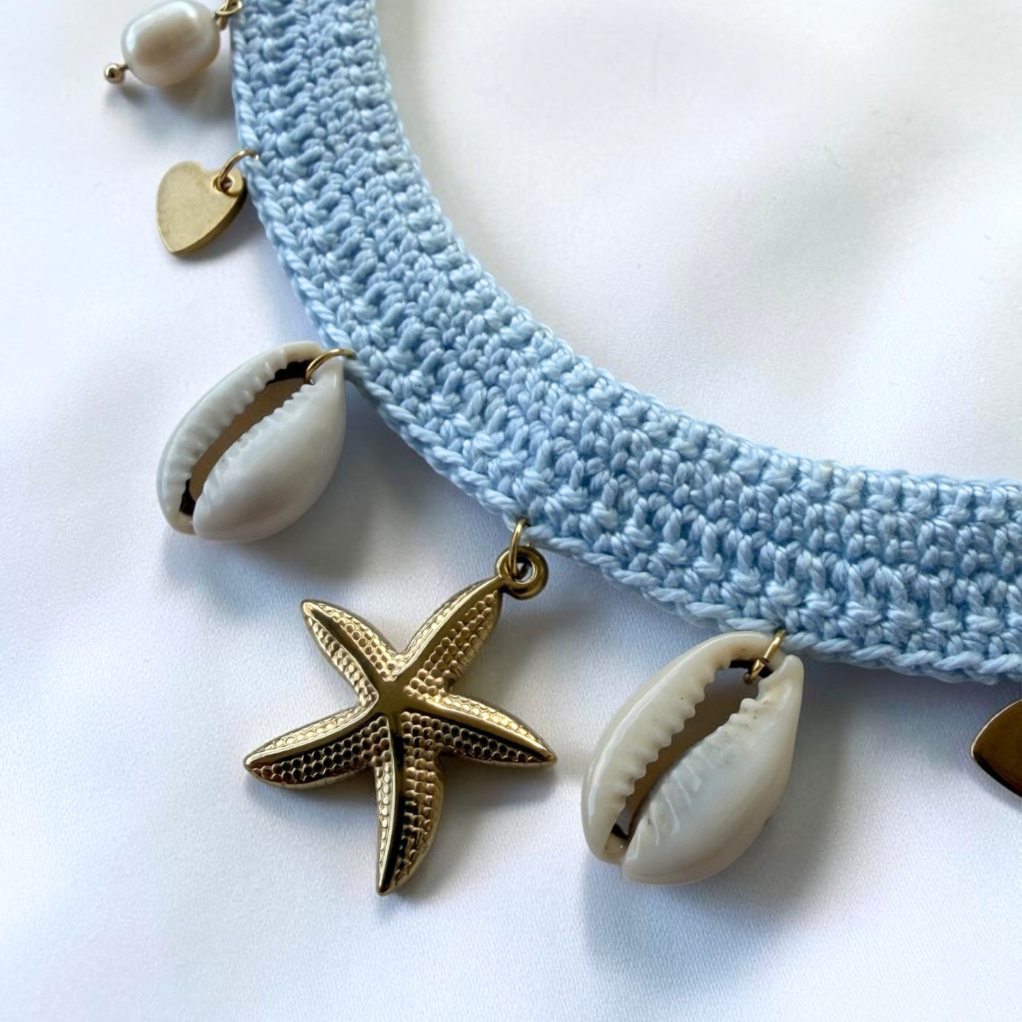 Colar Crochet - Azul Claro
