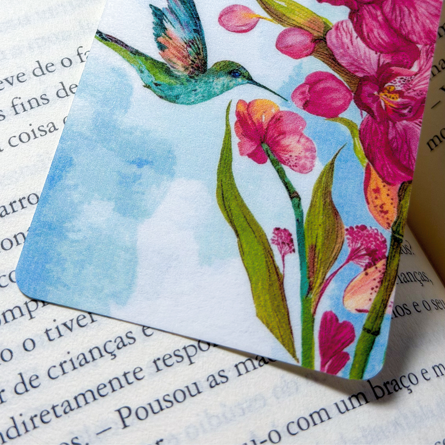 Marcador de Livro - Colibri de Aguarela
