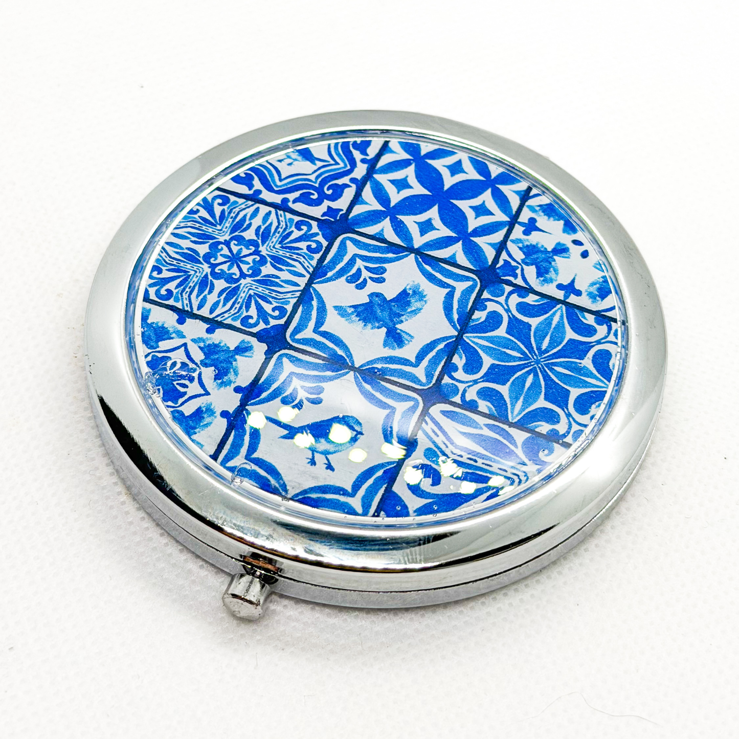 Espelho de Bolso - Blue Tile