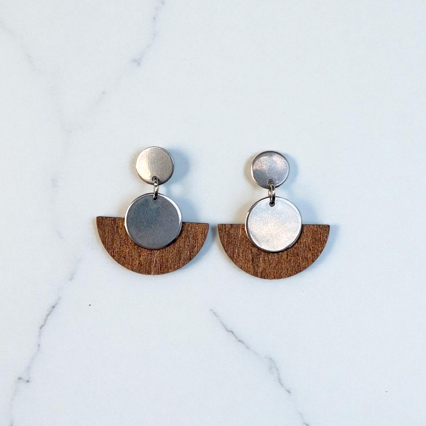 Brincos de Madeira Eclipse