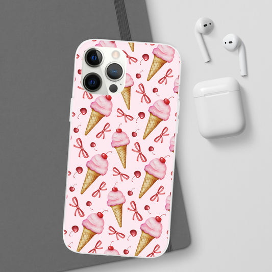 Capa de Telemóvel Flexível - Cone de Gelado