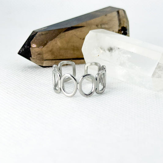 Anel Ajustável Elos Ovais