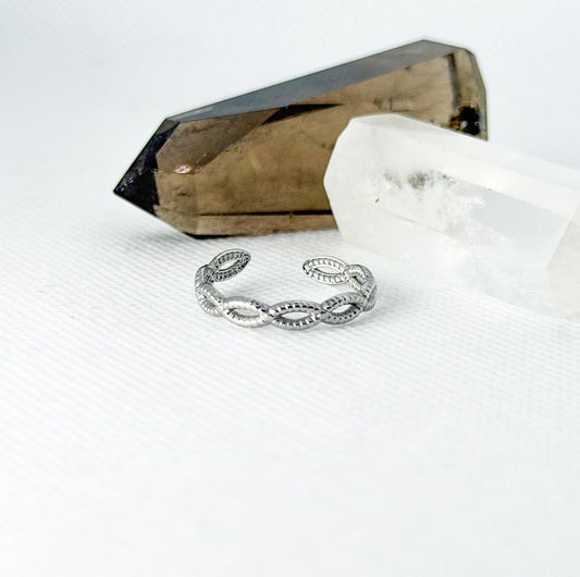 Anel Ajustável Nó Texturizado