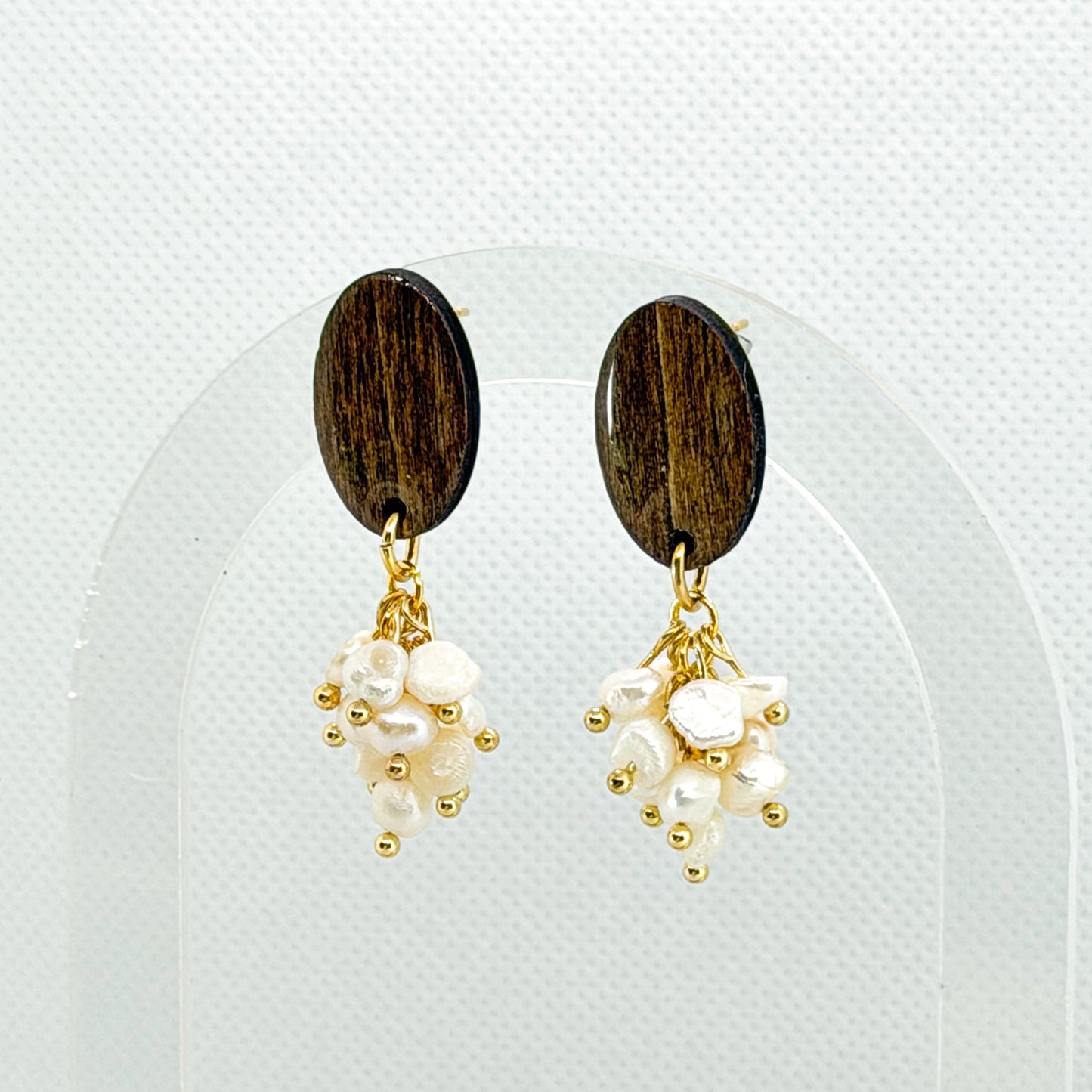 Brincos de Madeira Cluster