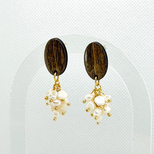 Brincos de Madeira Cluster