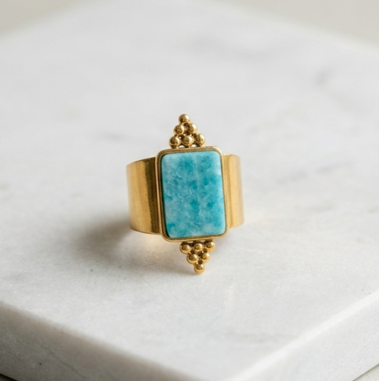 Anel Ajustável Royal Amazonite