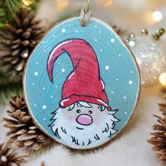 Ornamento de Natal Pintado à Mão - Duende