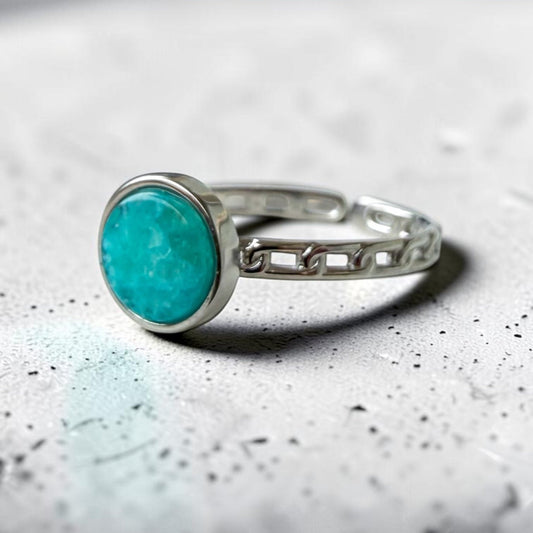 Anel Ajustável Amazonite